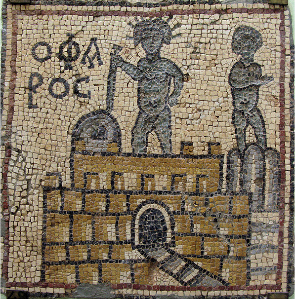 Ancient lighthouse mosaic at Qasr Libya